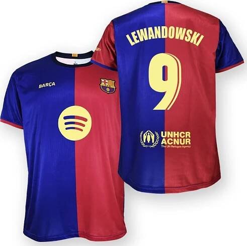 Fotbalový dres FC Barcelona Home Lewandowski 2024/25 modrý/červený, M