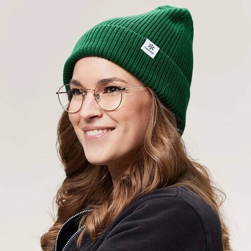 Strick Beanie grün