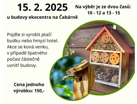 Vyrobte si ptačí budku nebo hmyzí hotel na Čabárně!