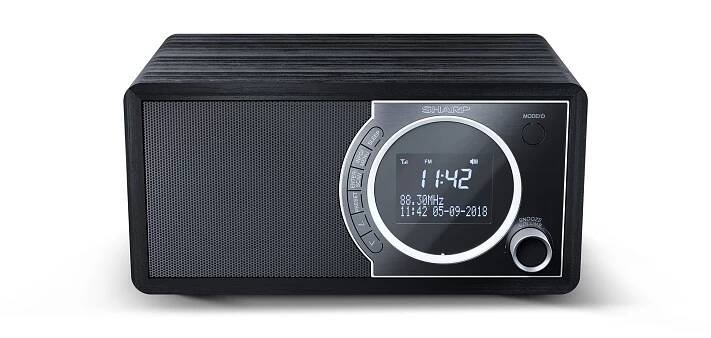 Digitální rádio Sharp DR-450(BK), FM/DAB/DAB+, Bluetooth 4.2, funkce alarmu,
