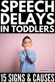 10 Signs of Speech Delays in Toddlers | If you suspect your toddler may have a speech delay, this post is a great resource. It includes 10 common signs of speech delays in kids plus a list of common causes to help you get to the root of the issue so you can find the right treatment option. And if you want to know how to help a child with a speech delay at home, we've also include 5 tips for parents to assist with speech development. 