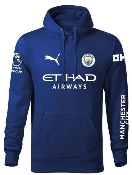 Fotbalová Pánská Mikina Manchester City FC - Modrá