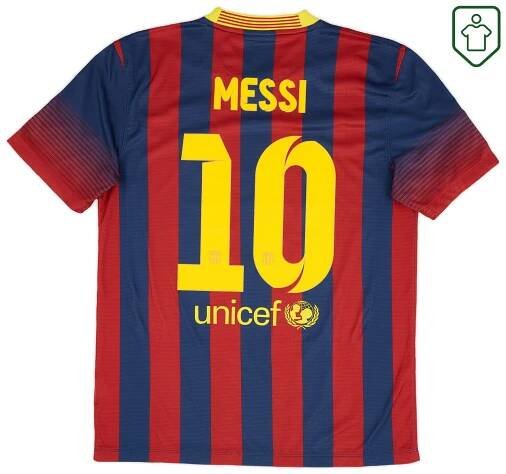 Barcelona Nike Home Shirt Messi #10 2013-14 - Very Good - 6/10