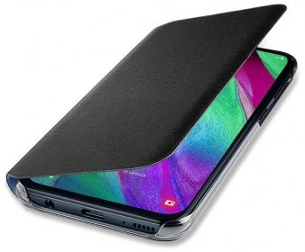 Samsung Wallet Cover flipové pouzdro pro Galaxy A40, černé, rozbaleno
