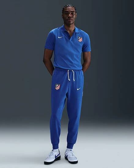 Pánské zúžené fotbalové kalhoty Nike Dri-FIT Atlético de Madrid Standard Issue - Game Royal/Bílá
