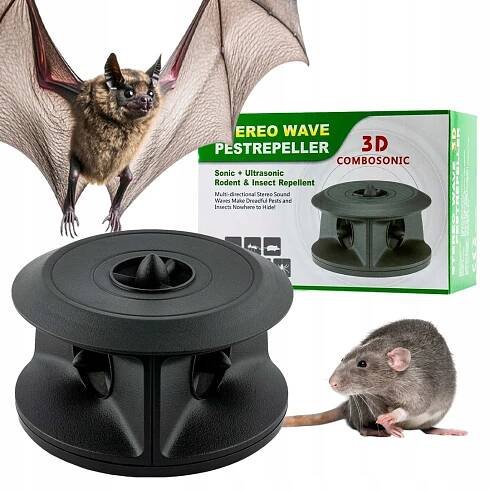 Odpuzovač NETOPÝŘŮ Combosonic 3D do podkroví, podkroví, ultrazvuk 850 m2