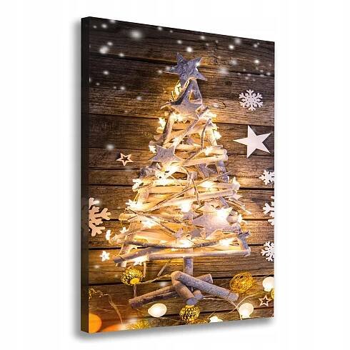 Fotoobraz obraz na plátně Svítící vánoční stromek 70 x 100 cm