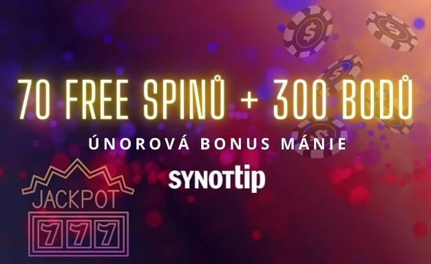 Bonus mánie: Získej 70 FS + 300 bodů u Synottipu