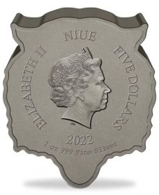 Stříbrná mince Niue «Divoká příroda. Tiger», 2022 ryzí stříbro 62,2 g. (0.999 proof)