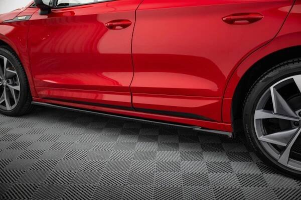 Maxton Design difuzory pod boční prahy pro Škoda Enyaq iV RS Mk1, černý lesklý plast ABS, Coupe - Reviloshop