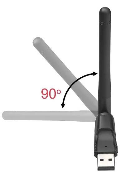 WIFI USB adaptér MT7601 150Mbps USB 2.0 WiFi bezdrátová síťová karta 802.11 B/g/n LAN adaptér s otočnou anténou