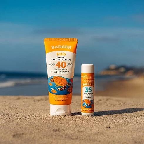 Badger BADGER - Zinc-based Kids Face Stick Mineral Sunscreen SPF 35