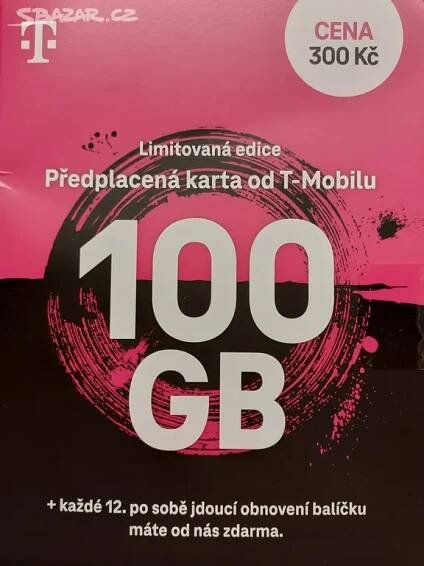 SIM 100 GB T-Mobile - Brno-střed - Bazar