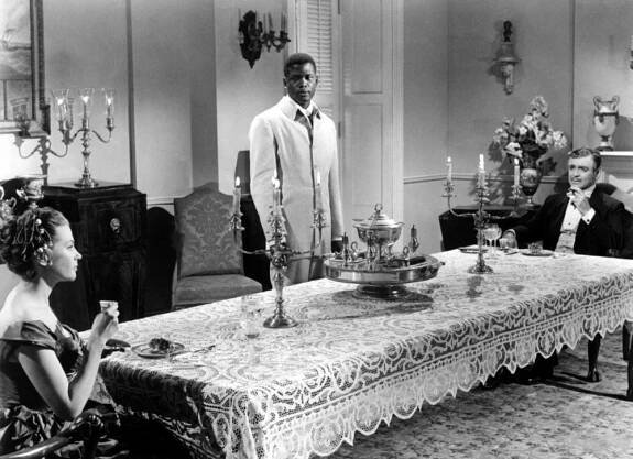 BAND OF ANGELS, Yvonne De Carlo, Sidney Poitier, Clark Gable, 1957