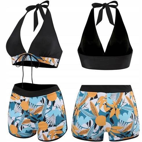 DVOUDÍLNÉ PLAVKY BIKINI VYSOKÝ PAS KOSTÝM KRAŤASY BOHO M 38 Značka eModne