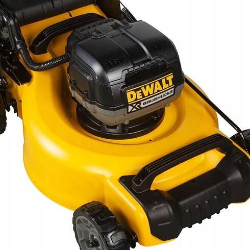 DeWALT Zahradní technika - 18V AKU sekačka na trávu, záběr 48 cm, 2x aku 5, Šířka sečení 48 cm