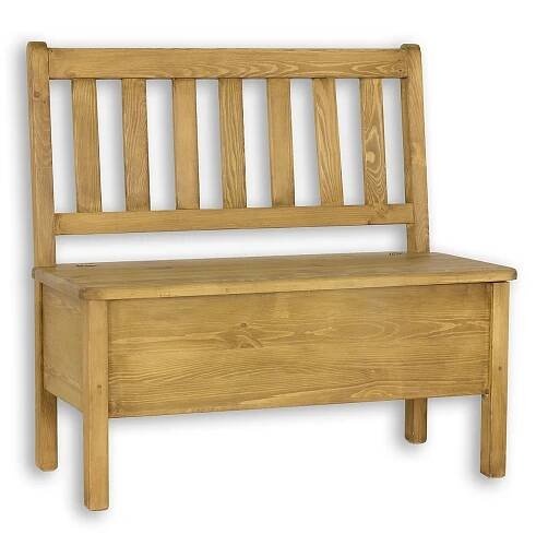 Drewmax NR703 lavice 120x53 cm masiv borovice rustikal
