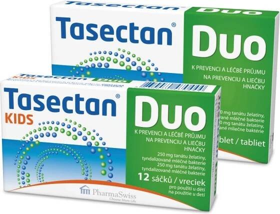 Tasectan Duo 12 tablet+KIDS 12 sáčků 2 x 12 ks - Příbalový leták