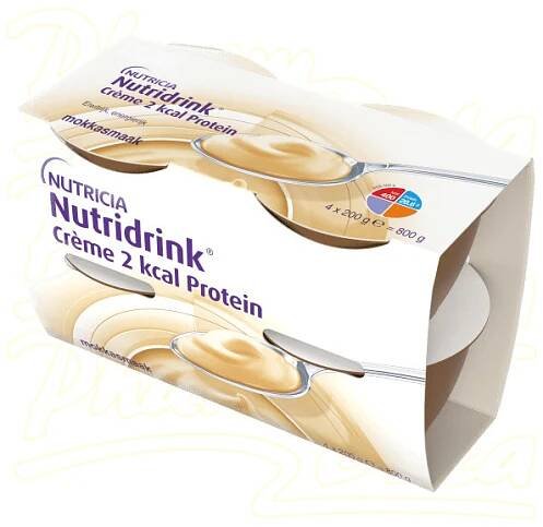Nutridrink Creme 2 kcal Protein s př.kávy 4x200g