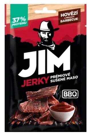 Jim Jerky prémiové hovězí barbecue