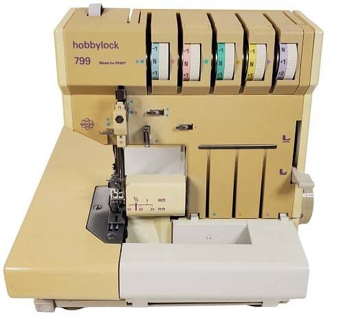 repasovaný overlock Pfaff 799 Hobbylock - záruka 5měsíců -  5nitný/2jehlový s diferenciálem