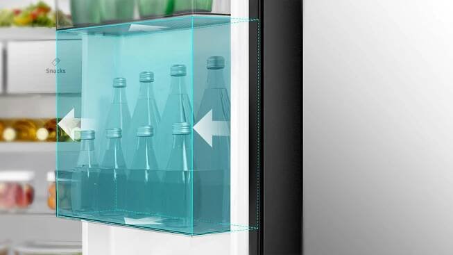 Americká chladnička Hisense RS818N4TFE, černá, XXL přihrádka