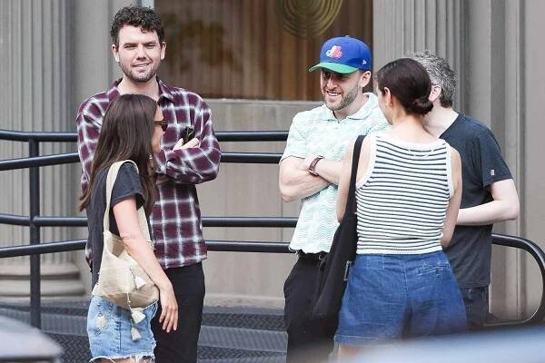 Natalie Portman was seen unexpectedly running into Austin Swift, Taylor Swifts brother, while walking through Tribeca.
