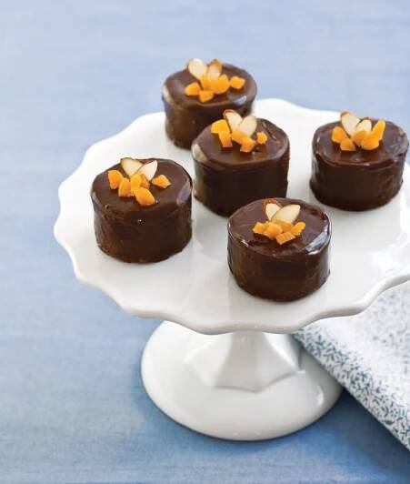 Chocolate-Almond Petit Fours Recipe