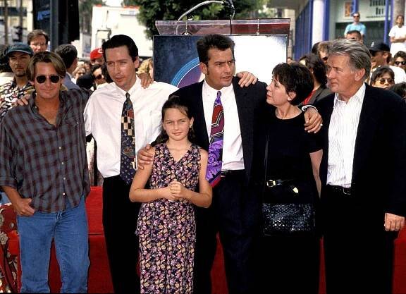 Emilio Estevez, Ramone Estevez, Charlie Sheen, Janet Sheen and Martin Sheen