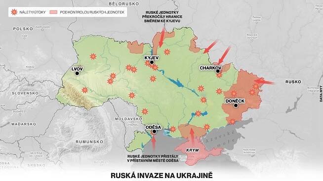 Jak Rusové postupují Ukrajinou