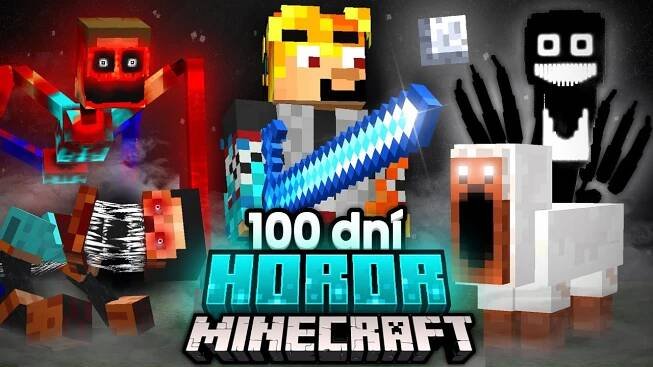 Přežil jsem 100 DNÍ v Hororovém Minecraftu.. [CELÝ FILM]