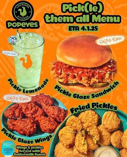 Popeyes Pickle Menu Reviewed