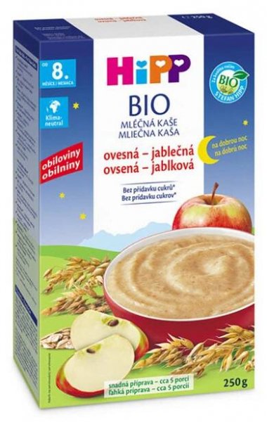 HiPP BIO mléčná kaše 250 g ovesná/jablečná od 94 Kč