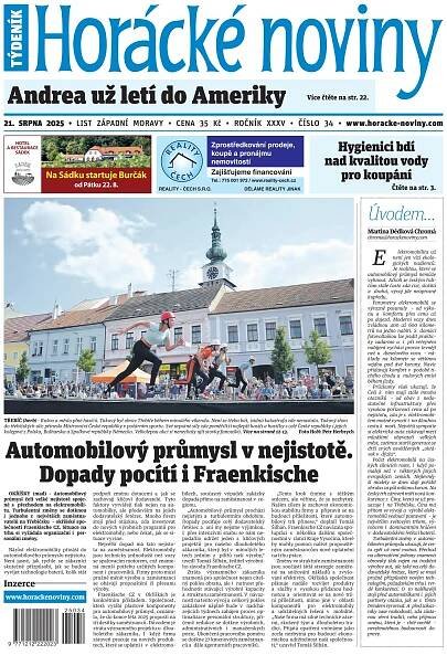 Časopis Horácké noviny 34/2025