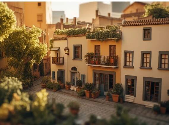 16 Magical Photos of Tiny Palma de Mallorca - Midjourney AI Art Tiny Places Collection - Minified cities by Sprinkle of AI