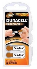 DURACELL Hearing Aid ZA312 baterie do naslouchadel 6 kusů