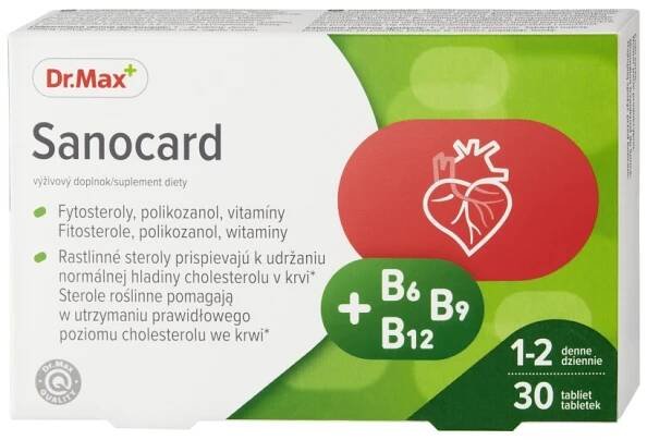 Dr. Max Sanocard 1×30 tbl, vitamíny na srdce