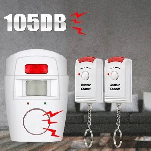 Bezdrátový alarm s pohybovým čidlem + 2 ovladače – Megapanda.cz