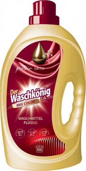 WaschKönig Protein Care Mix Color prací gel 100 PD 3 l