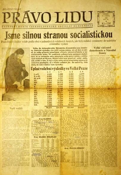 Moderní-Dějiny.cz | Parlamentní volby 1946 na stránkách tisku jednotlivých stran NF