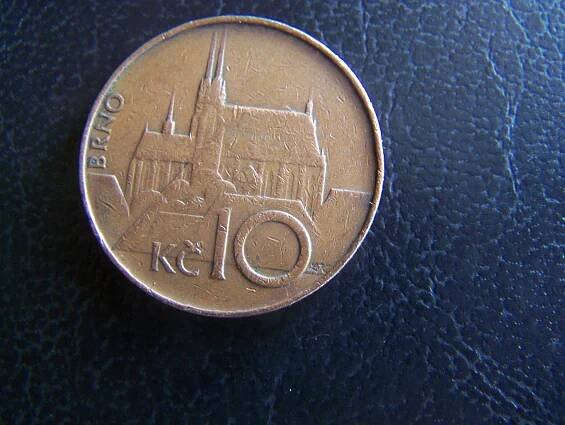 10 kč 1994 zmetek chyboražba  Prasklý kostel - Numismatika