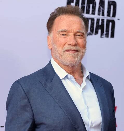 Arnold Schwarzenegger on the red carpet.