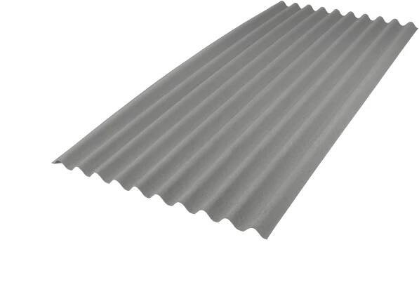 Onduline BASE INTENSE Vlnitá bitumenová deska šedá; 200 cm × 85,5 cm × 2,6 mm