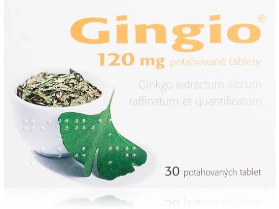 Gingio Gingio 120 mg tablety k podpoře funkce mozku a ke zlepšení paměti