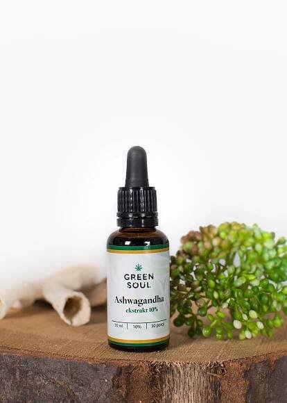 ASHWAGANDHA KAPKY SILNÝ EXTRAKT 10% VITANOLIDŮ STRES PAMĚŤ SPÁNEK 30 ML Podoba kapky
