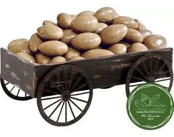 Mandle v bílé čokoládě s příchutí slaný karamel 