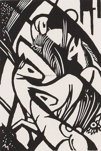 FRANZ MARC: Springende Pferdchen.