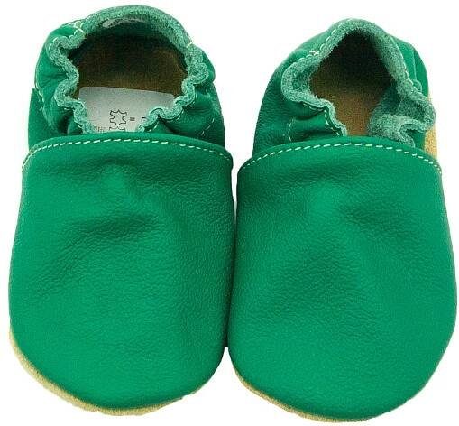Capáčky baBice shoes Capáčky kožené zelené, 16/17