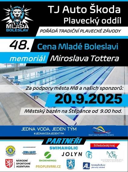 Plavecké závody - 20. září 2025, 09:00 @ Bazén MB, Mladá Boleslav