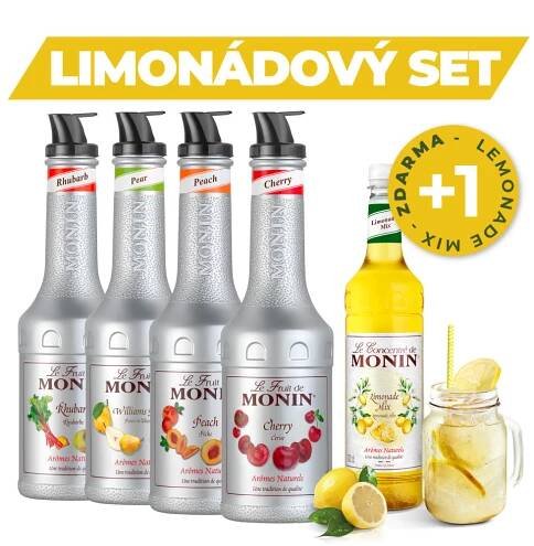 Limonádový set - Broskev, Rebarbora, Hruška, Třešeň a Lemonade Mix ZDARMA